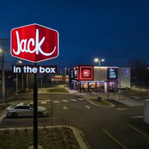 Jack in the Box store at night