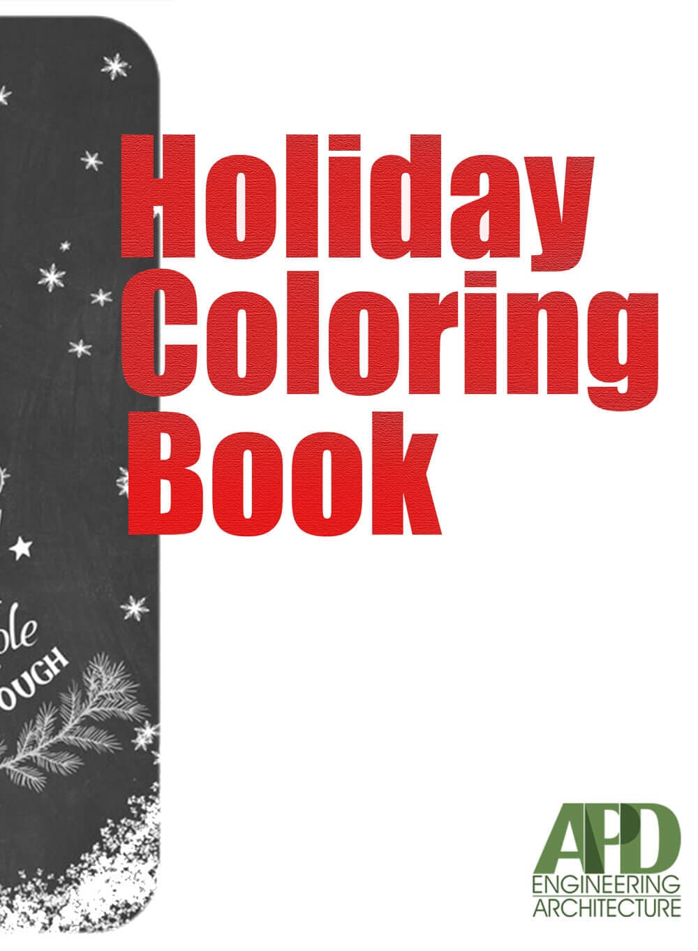 APD Engineering Holiday Coloring Book with festive cover design.