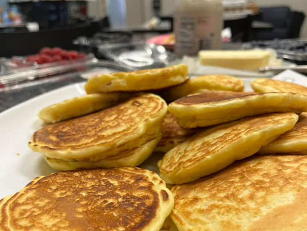 Closeup of pancakes