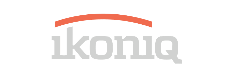 Iconiq logo with curved red line, representing the brand's dynamic identity.