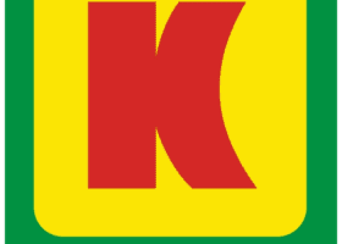 Logo of K brand on a green and yellow background, symbolizing energy and vibrancy.